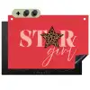 Star girl - Rood - Panter - Ster Inductie beschemer met haakjes klein -3d