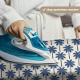Symmetrisch - Palm - Blauw Wandkleed katoen klein 269 -sfeer9