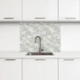 Parelmoerglans - Wit - Schelp keuken achterwand 2 middel 865 -3d