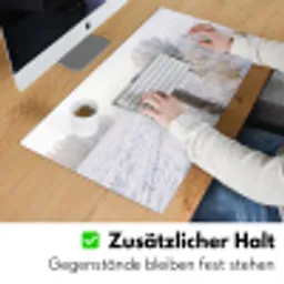 Hek - Sneeuw - Mist - Platteland - Nostalgisch Muismat XXL klein -ysfeer3_duits