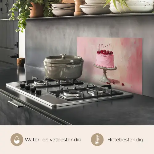 Taart - Pink - Cherry keuken achterwand spatscherm klein -usp_NL