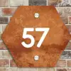 Roest - Traditioneel Naambord Hexagon klein -sfeer2