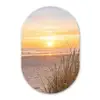 Zonsondergang - Duinen - Zee Wandcirkel Ovaal Forex klein -3d