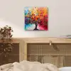 Boom - Levensboom - Kleurrijk - Abstract aluminium wit klein -sfeer3