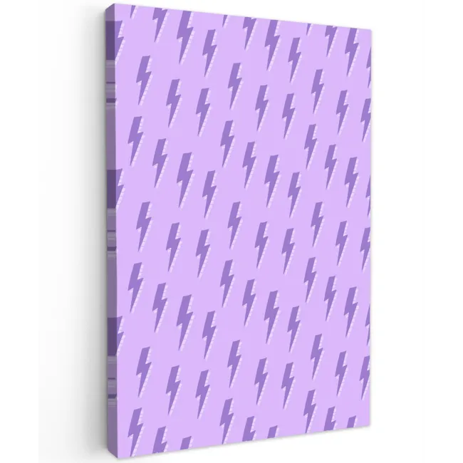 Bliksem - Paars - Lila Tuinposter op houten frame 2 cm dik klein 841 -3d