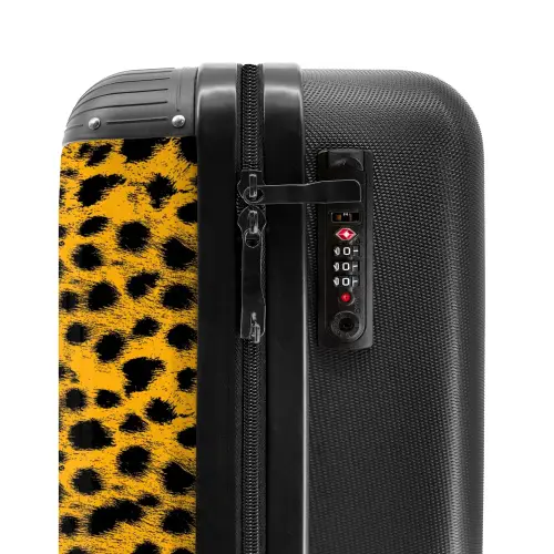Goudgele panterprint NBS - Handbagage koffer - Kinderen Unisex middel -slot