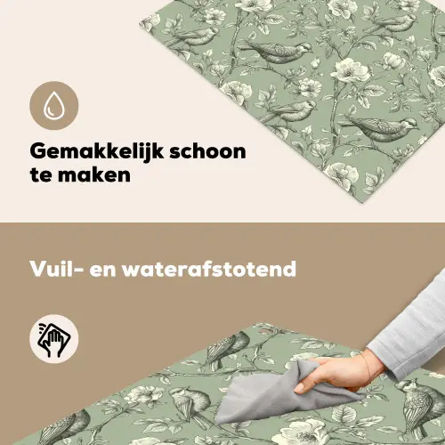 Klassiek - Botanisch - Groen Inductie beschemer met haakjes klein 777 -ky-schoon-nl