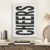 Retro - Cheers - Zwart - Decoratie PET vilt klein -sfeer1