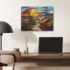 Mozaïek - Zon - Landschap - Dorp PET vilt klein -sfeer5