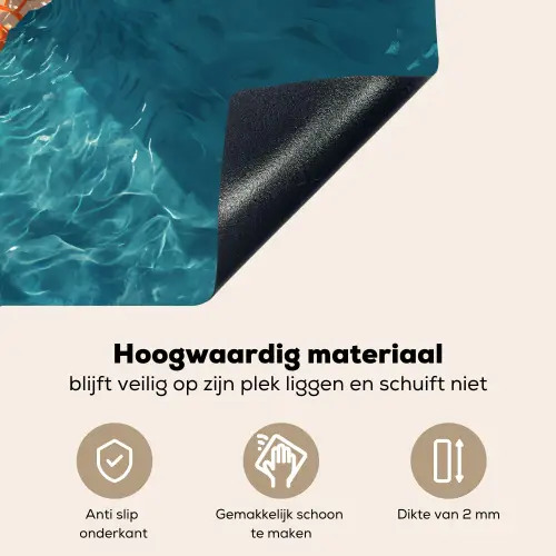 Vrouw - Water - Bikini - Oranje Inductie beschemer met haakjes klein -ky-onderkant-nl