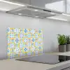 Zee - Geel - Blauw - Wit keuken achterwand spatscherm klein 900 -3d_schuin