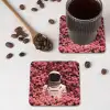 Bloemen - Roze - Astronaut onderzetter kurk middel -sfeer2