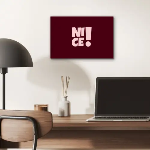 Nice - Uitroepteken - Rood aluminium wit klein -sfeer5