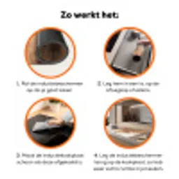 Schermbloem - Droogbloem - Winter - Beige - Minimalistisch Inductie beschermer vinyl 3mm klein -zzzzzzz-td-werking