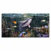 Mozaïek - Walvis - Koraal - Water Muismat XXL klein -3d_leeg