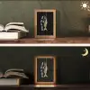 Vis - Zwart - Goud - Tekst Light Box met kabel (Tafellamp) klein -sfeer3