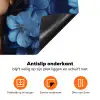 Vrouw - Blauw - Bloemen - Vlinders - Natuur Inductie beschermer vinyl 3mm klein -zzzzzzz-td-onderkant