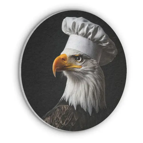 Arend -Amerika - Koksmuts - Vogel - Stoer Akoestische PET Vilt - Rond klein -3d