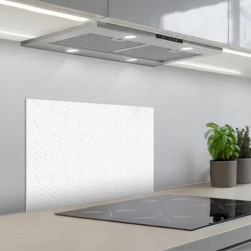 Grafisch - Patroon - Modern keuken achterwand spatscherm klein 900 -3d_schuin