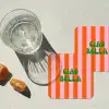 Strepen - Oranje - Verticaal - Ciao bella onderzetter kurk middel -sfeer4