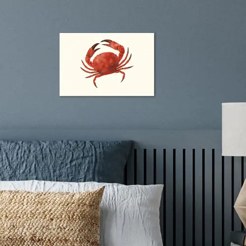 Krab - Felrood - Poten poster papier klein -sfeer2