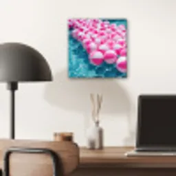 Strandballen - Roze - Water aluminium wit klein -sfeer5