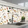 Terrazzo - Patroon - Wit - Terra keuken achterwand 2 middel 871 -3d_schuin