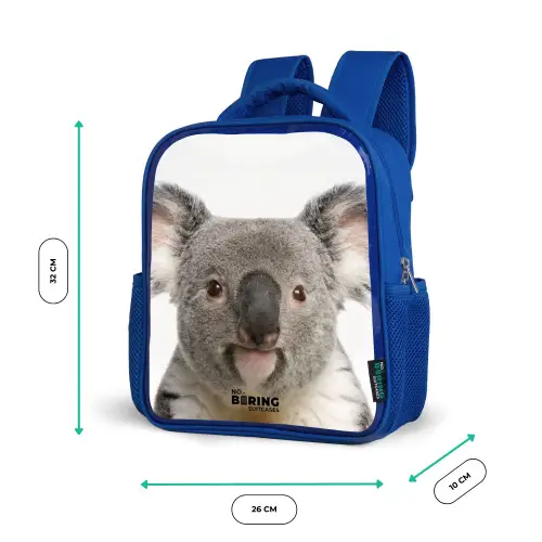 Schattige Koala Beer Kinderrugzak - Blauw middel -productfoto_formaten