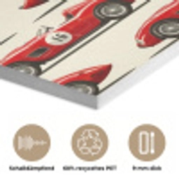 Raceauto - Retro - Rood PET vilt klein 837 -closeup_DE