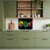 Groente - Splash - Zwart keuken achterwand 2 middel -sfeer3