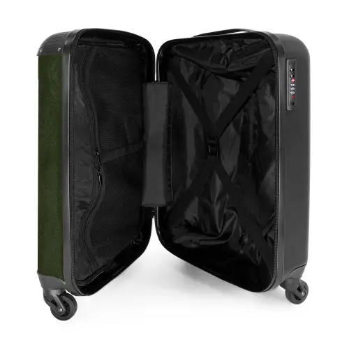 Lederen look diep groen NBS - Handbagage koffer - Volwassenen Unisex middel -binnenkant