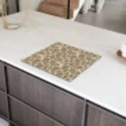 Giraf - Patroon - Beige - Bruin Inductie beschermer vinyl 3mm middel 274 -sfeer8