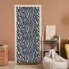 Zebra - Patroon - Blauw - Beige deurposter klein 289 -sfeer1