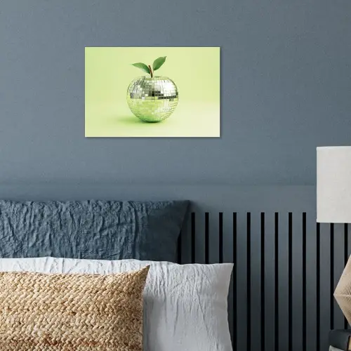 Groen - Disco - Decoratie - Appel poster papier klein -sfeer2
