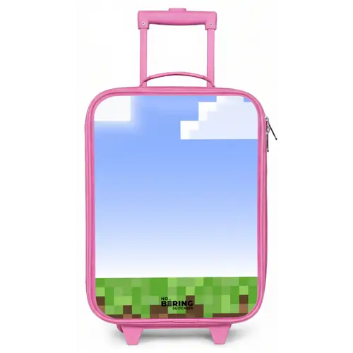Pixel wereld Kinderkoffer - Roze klein -zz3dotto