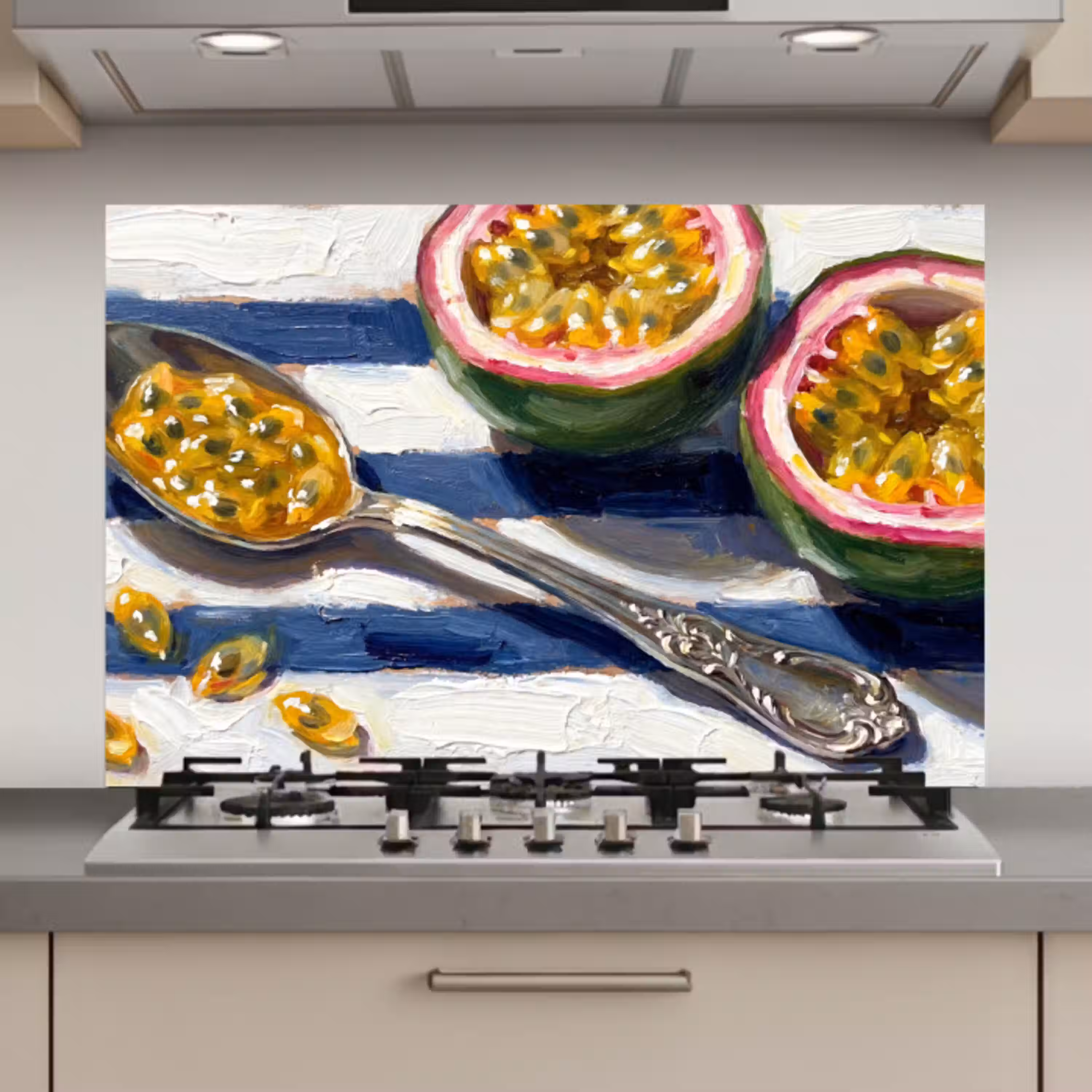 Eten - Passievrucht - Tropisch - Modern - Kleurrijk keuken achterwand spatscherm klein -3d_website