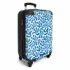 Abstract - Blauw motief NBS - Handbagage koffer - Kinderen Unisex middel -productfoto_3d