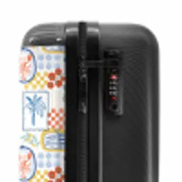 Zomer strand print kleurrijk NBS - Handbagage koffer - Volwassenen Unisex middel -slot