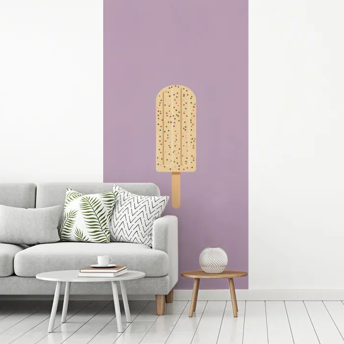 Beige - Ijsje - Spikkels fotobehang vinyl groot -woonkamer
