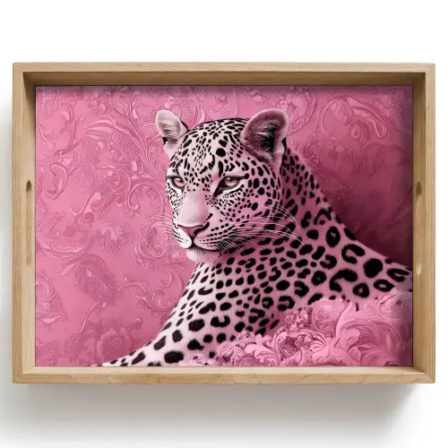 Panter - Luxe - Roze Dienblad Rechthoek middel -z3d_shopping