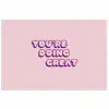 You're doing great - Roze - Bubble letters poster papier klein -3d