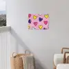 Hartjes - Valentijn - Patroon - Kleurrijk tuinposter los doek klein -sfeer8