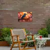 IJsvogel in de Bloesemtak Tuinposter op houten frame 2 cm dik klein -sfeer3