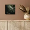 Blad - Groen - Nerven - Regendruppels aluminium wit klein -sfeer4