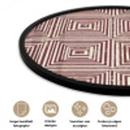 Geometrisch - Patroon - Rood Fotolijst rond zonder passe partout klein 856 -closeup_NL