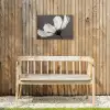 Bloem - Minimalistisch - Zwart - Wit Tuinposter op houten frame 2 cm dik klein -sfeer4