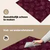 Bloemen - Patroon - Bordeauxrood Inductie beschemer met haakjes klein 777 -ky-schoon-nl