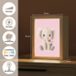 Olifant - Baby - Roze - Cartoon Light Box met kabel (Kinderlampje) klein -USP_websiteoverzichtDE