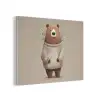 Beer - Witte bloemen - Knus PET vilt klein -3d