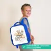 Beer - Vliegtuig - Sterren - Kinderen Kinderrugzak - Blauw middel -sfeer3_UK